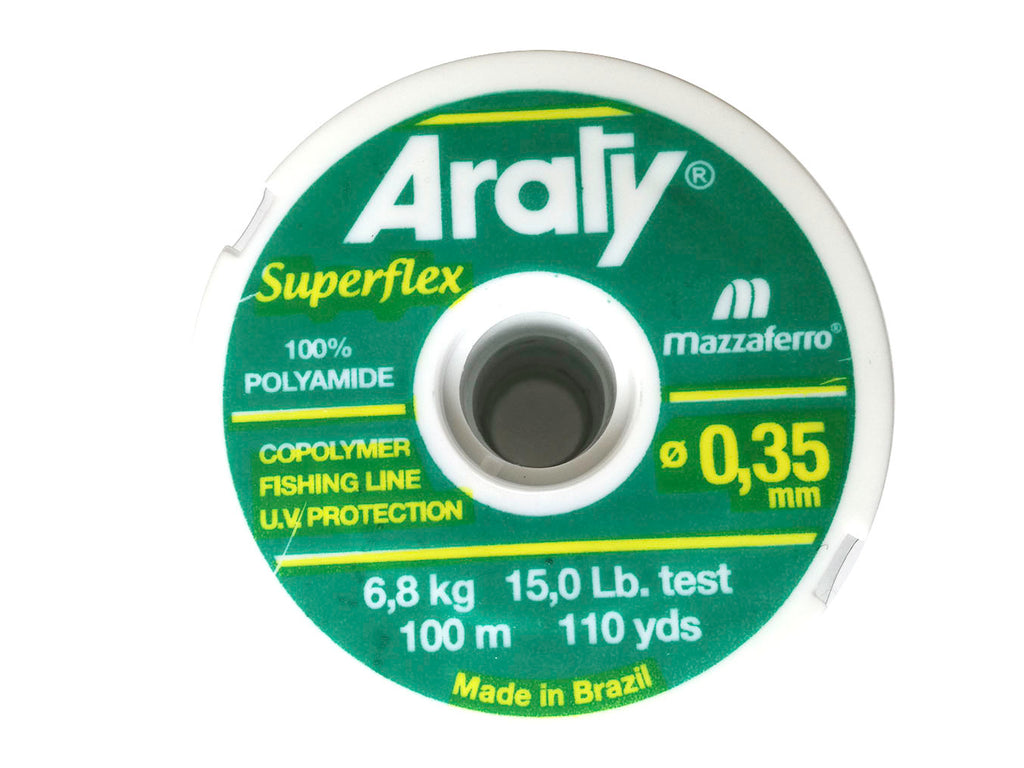 Hilo de pesca ARATY Superflex monofilamento 0.35mm - 100Mts. Varios colores