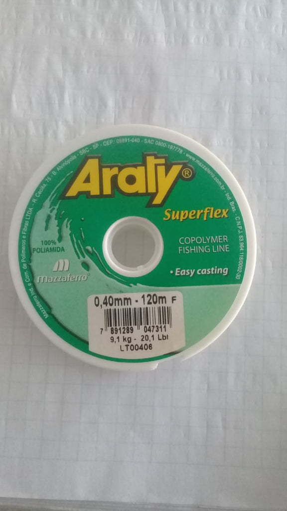 Hilo de pesca ARATY Superflex monofilamento 120Mts. Color ORO Varios diametros