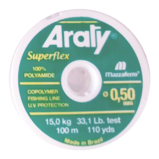 Hilo de pesca ARATY Superflex monofilamento 0.50mm - 100Mts. Varios colores