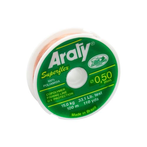 Hilo de pesca ARATY Superflex monofilamento 0.50mm - 100Mts. Varios colores