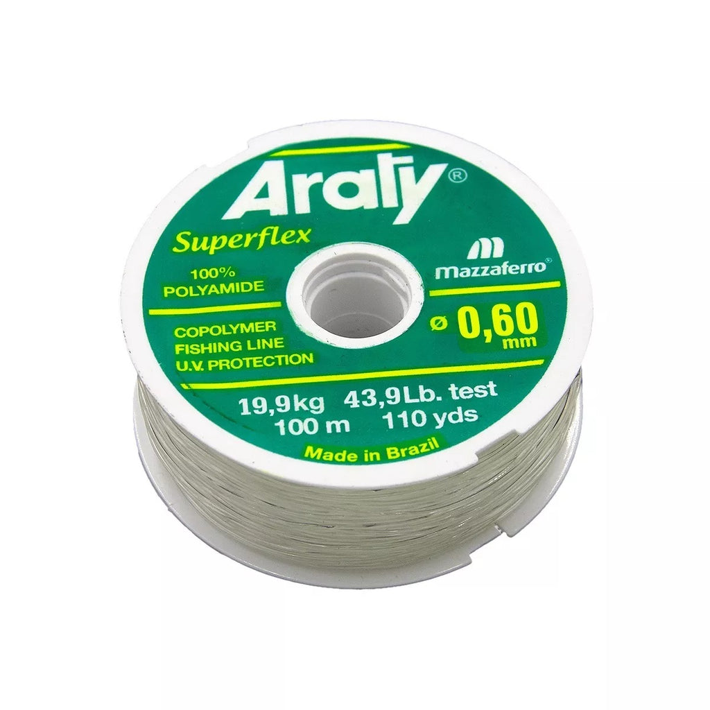 Hilo de pesca ARATY Superflex monofilamento 0.60mm - 100Mts. Varios colores