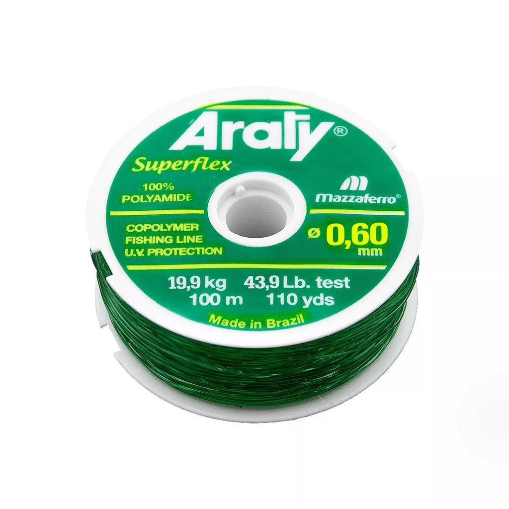 Hilo de pesca ARATY Superflex monofilamento 0.60mm - 100Mts. Varios colores