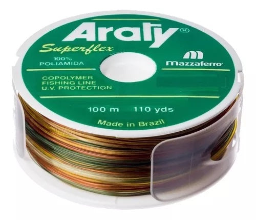 Hilo de pesca ARATY Superflex monofilamento 0.80mm - 100Mts. Varios colores