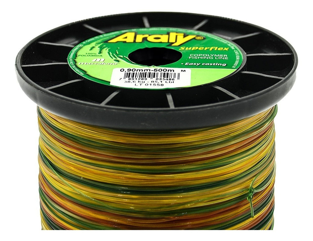Hilo de pesca ARATY Superflex monofilamento 0.90mm - 500Mts. Varios colores