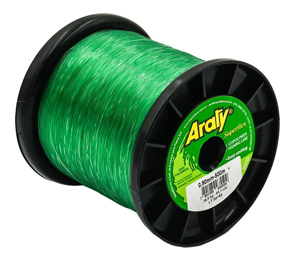 Hilo de pesca ARATY Superflex monofilamento 0.90mm - 500Mts. Varios colores