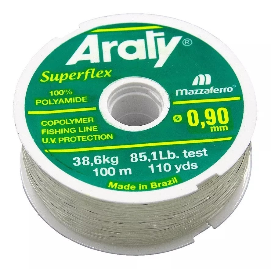 Hilo de pesca ARATY Superflex monofilamento 0.90mm - 100Mts. Varios colores