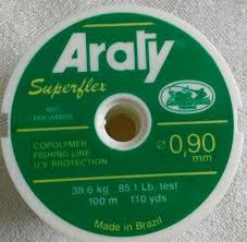 Hilo de pesca ARATY Superflex monofilamento 0.90mm - 100Mts. Varios colores