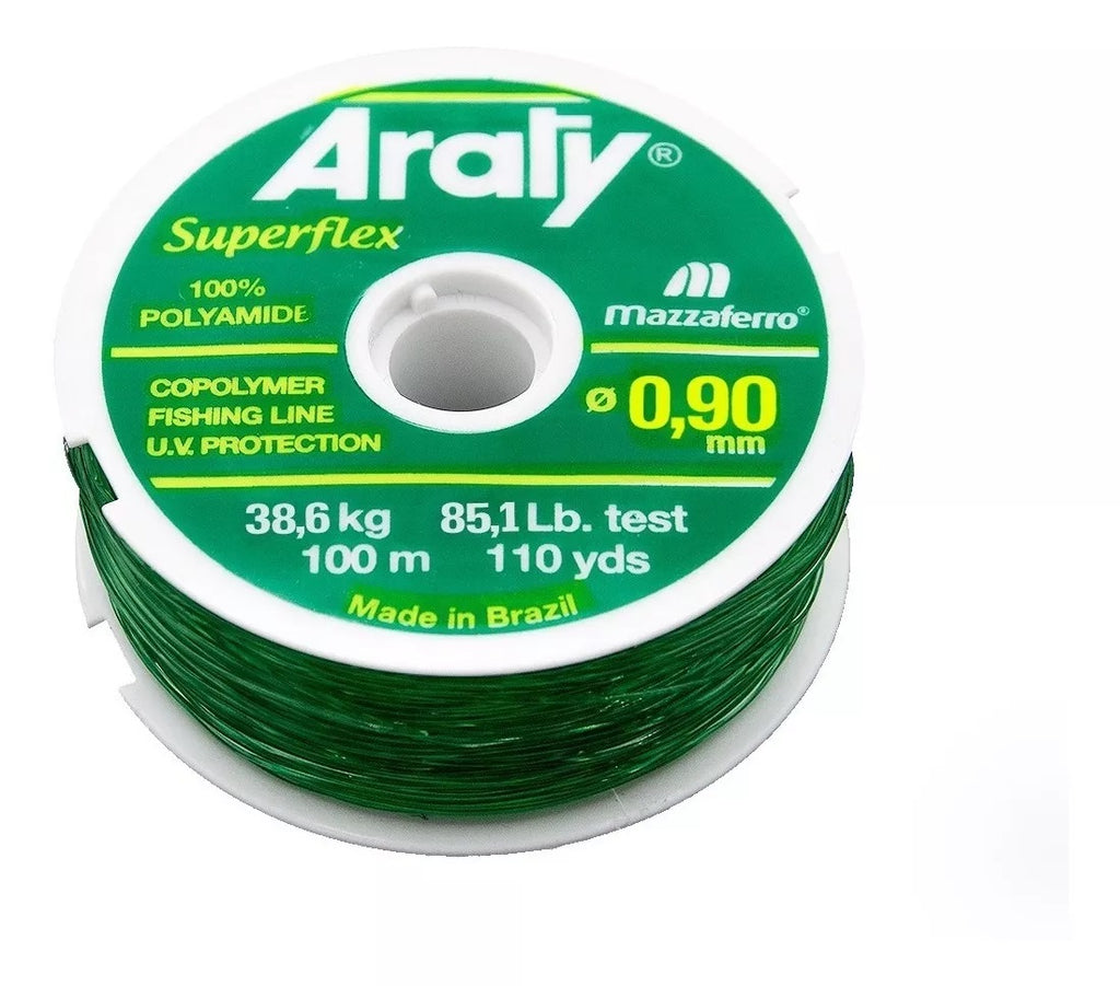 Hilo de pesca ARATY Superflex monofilamento 0.90mm - 100Mts. Varios colores
