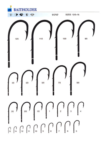 Caja de anzuelos para Pesca EAGLE CLAW  186-3/0 Medidas #2/0 y #3/0