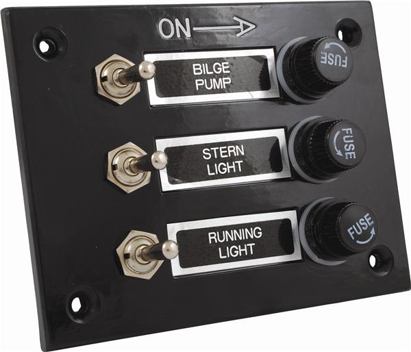 PANEL DE 3 Y 6 APAGADORES Y FUSIBLE CON LUZ