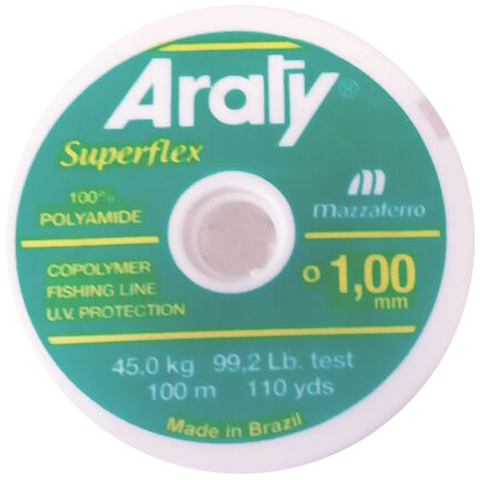 Hilo de pesca ARATY Superflex monofilamento 1.00mm - 100Mts. Varios colores