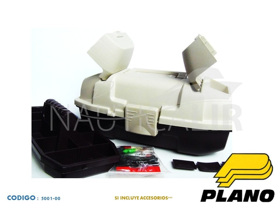 CAJA CON BANDEJA Y ACCESORIOS DE PESCA