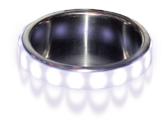 BISEL PARA PORTAVASOS CON LUZ LED BLANCA 3 1/2