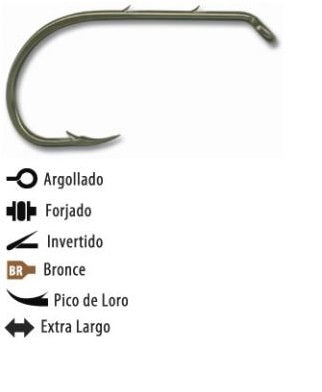 Anzuelo para Pesca Mustad 92641-BR Medidas #4, #6
