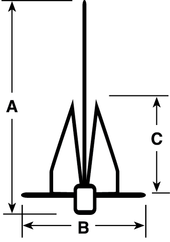 ANCLA LUJO PARA BOTE DE 17'-24' / 5.2-7.3 m