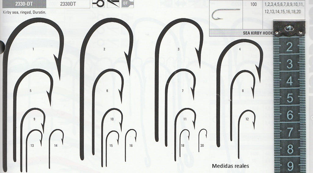 Anzuelo para Pesca Mustad 2330DT - Varias Medidas