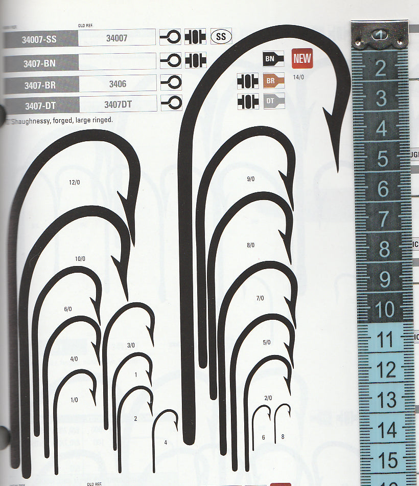 Caja de Anzuelo para Pesca Mustad 3407DT - Varias Medidas