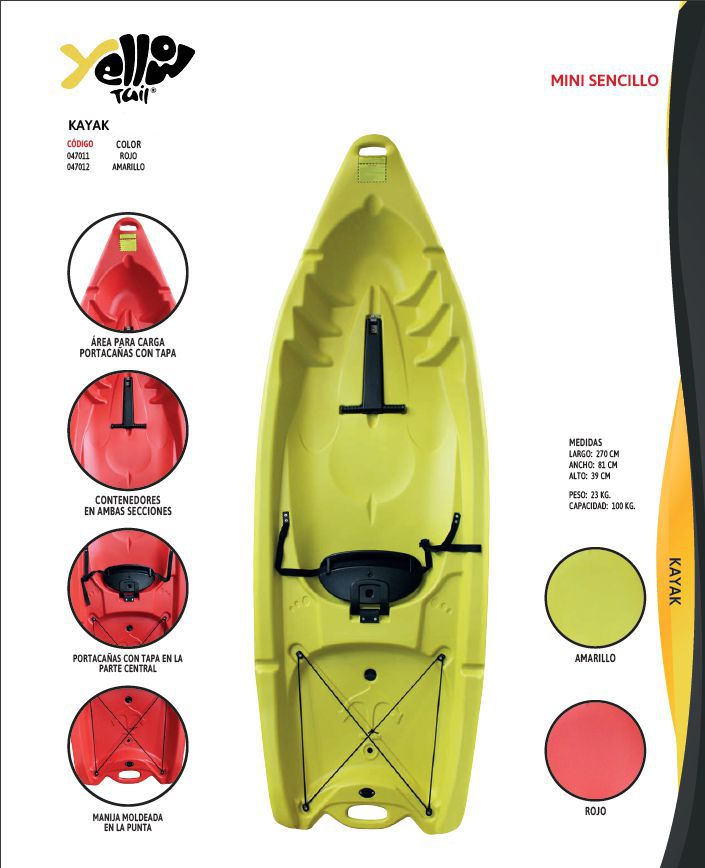 KAYAK MINI SENCILLO - YELLOWTAIL