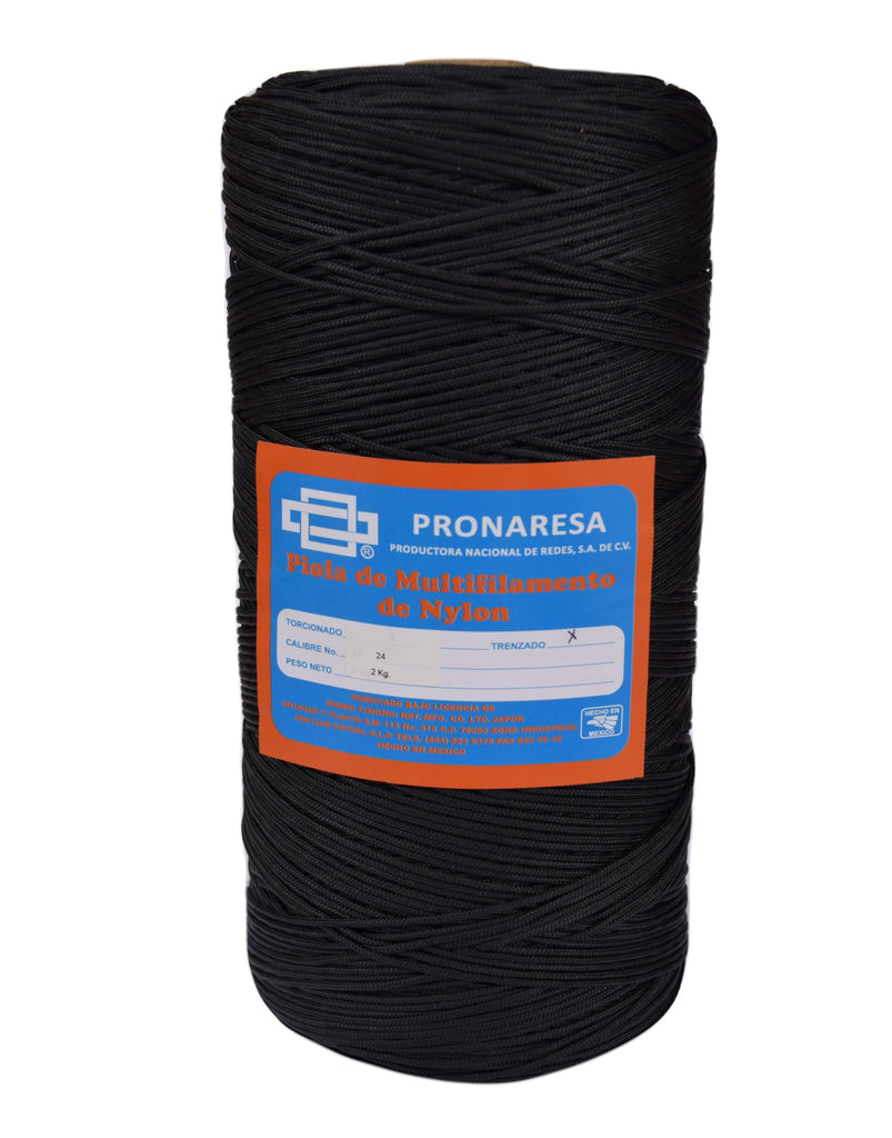 PIOLA PRONARESA ROLLO 2 kg TRENZADA NEGRA No. 42, 54, 72, 96, 120
