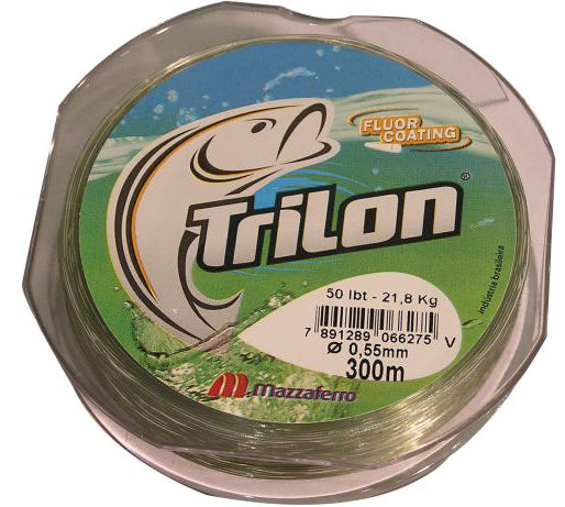 Hilo de pesca Trilon FLUOR COATING 0.55mm X 300 mts. Verde y Gris