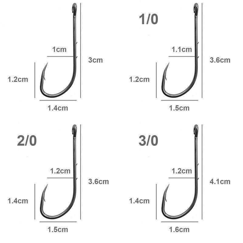 Caja de anzuelos para Pesca EAGLE CLAW  186-3/0 Medidas #2/0 y #3/0