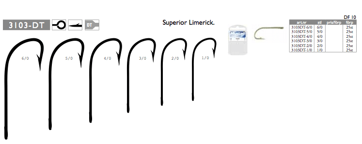 Anzuelo para Pesca Mustad 3103-DT Medida #1/0