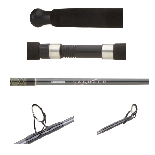 Caña de pesca Shimano SAGUARO SPINNING MED HEAVY 15-40 LB SGS90MH2