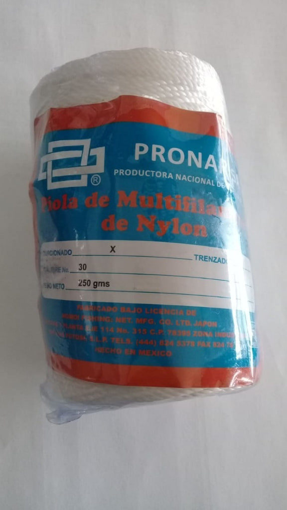 PIOLA PRONARESA ROLLO 250GRS TORCIDA BLANCA No. 4 A No. 120